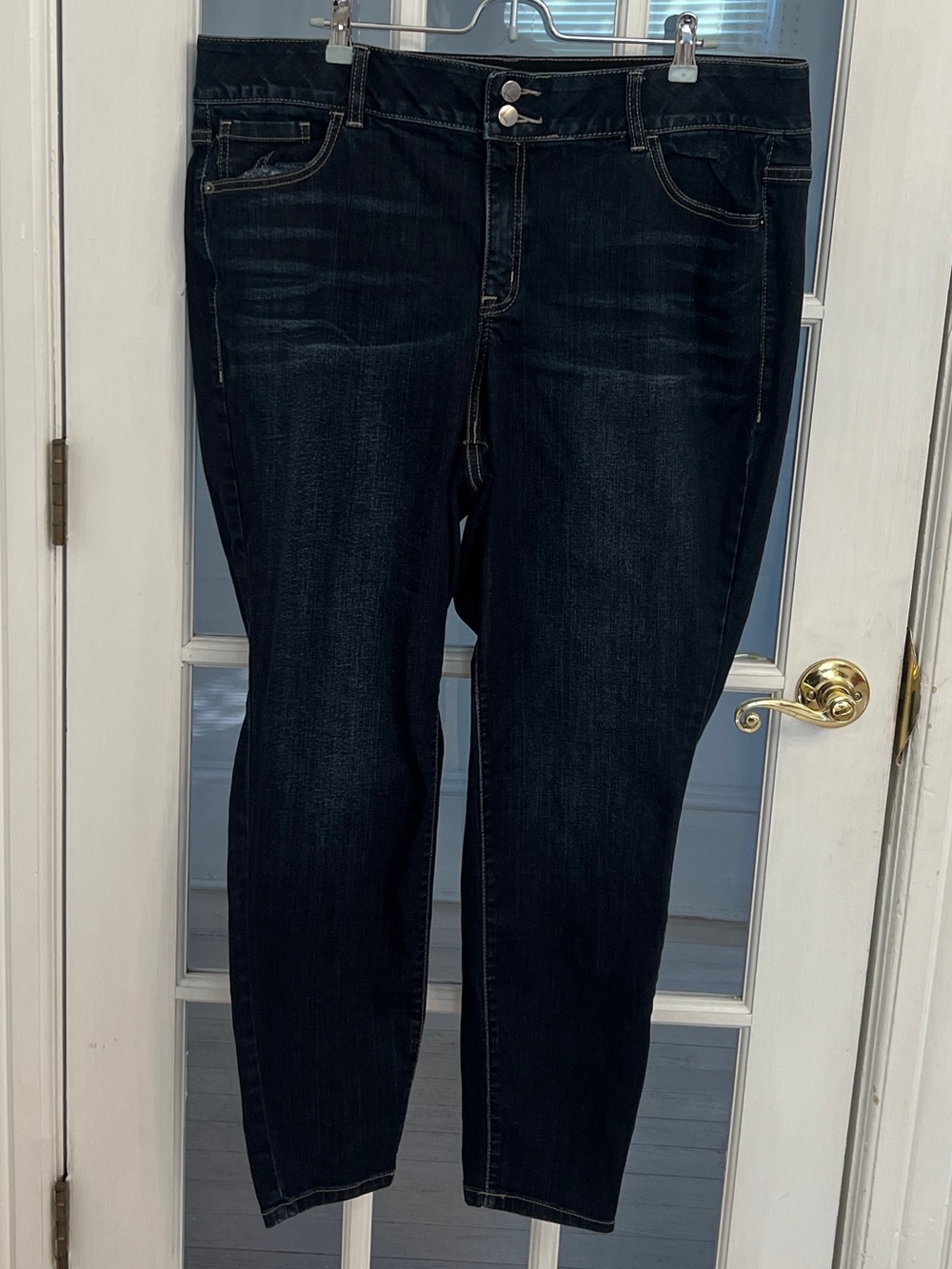 LANE BRYANT Women’s T3 Tighter Tummy High Rise Skinny Dark Wash Jeans Size 20